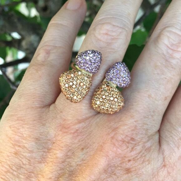 Stainless Steel Butterfly AAA grade CZ Ring 9 - Picture 2 of 8